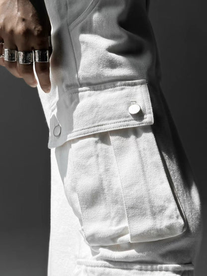 BUCKLE WAISTED CARPENTER PANTS