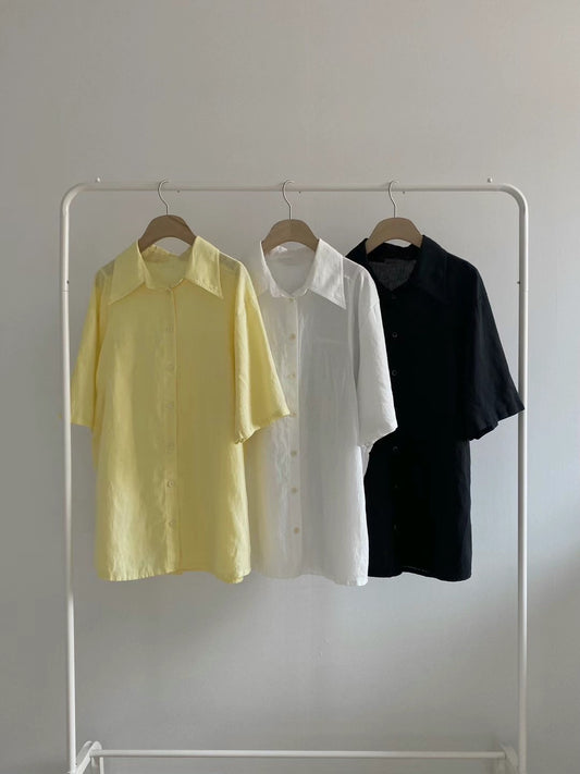 BACK SPLIT BUTTON SHIRT