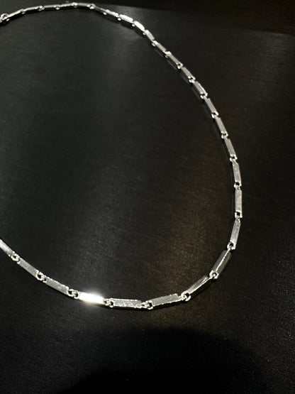 HANDMADE 925 CUBOID CHAIN NECKLACE