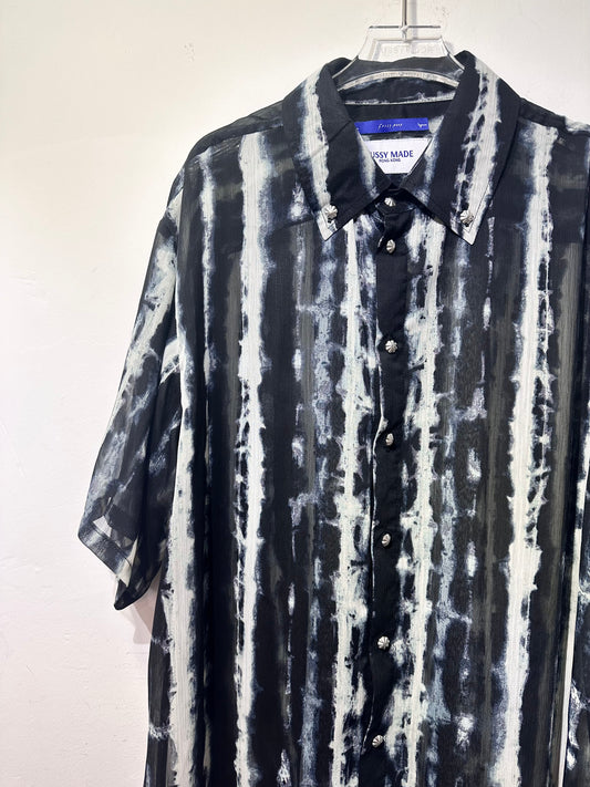 • FUSSY MADE • INK DYE PRINTED SHEER SHIRT