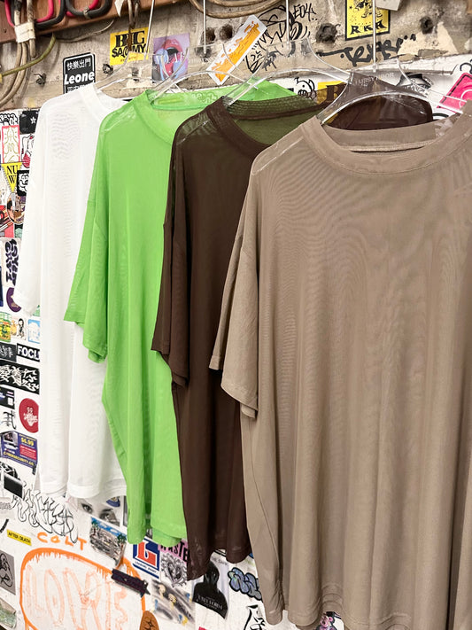 • FUSSY MADE • AIRY MESH TOP -  OVERSIZED