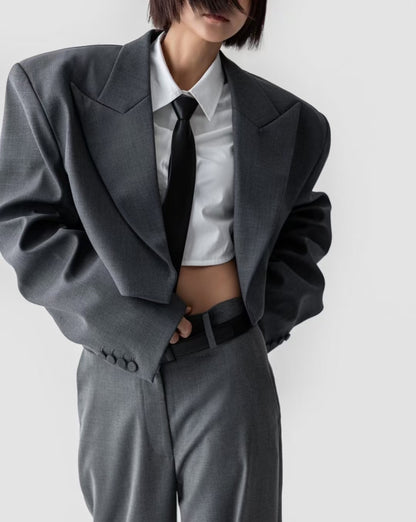ELEGANT SPLIT-FLARE TROUSERS