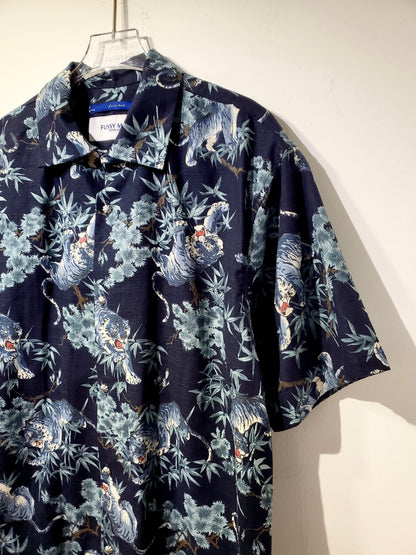 • FUSSY MADE • DEEP NAVY TIGER JAPANESE SHIRT