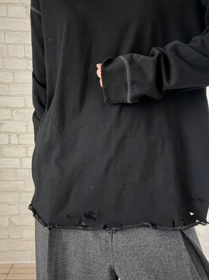 OVERSIZED DISTRESSED EDGES TEE
