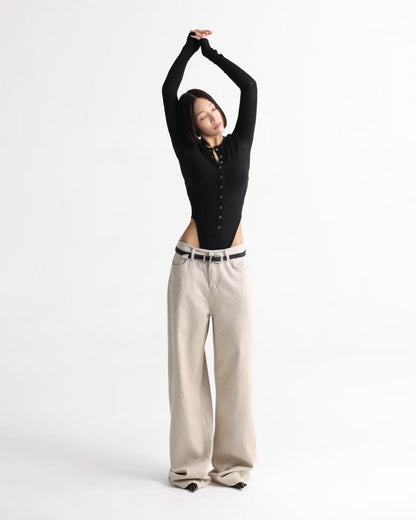 WIDE LEG BROWNIE JEANS