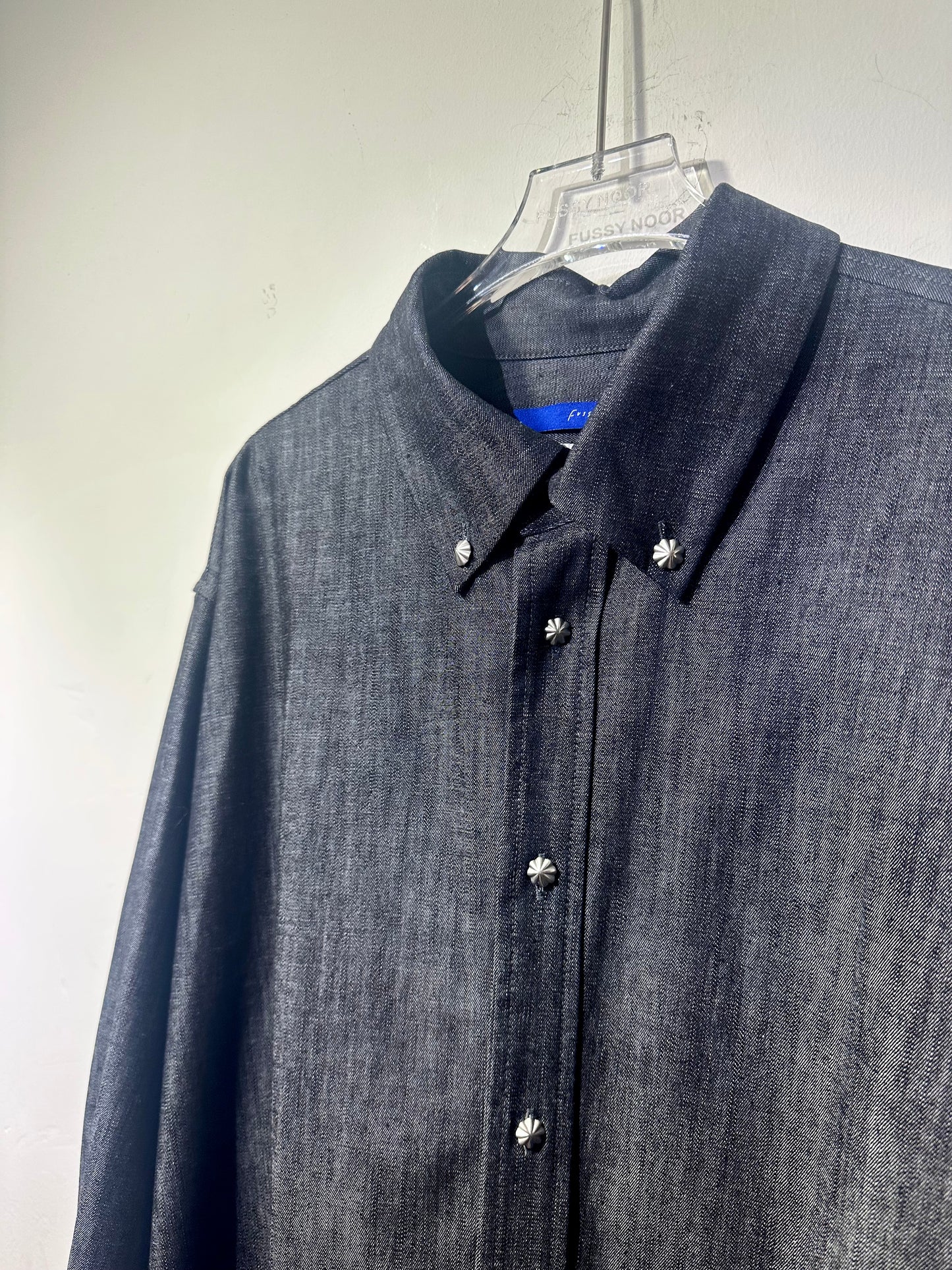 • FUSSY MADE • CRISP RAW DENIM SHIRT