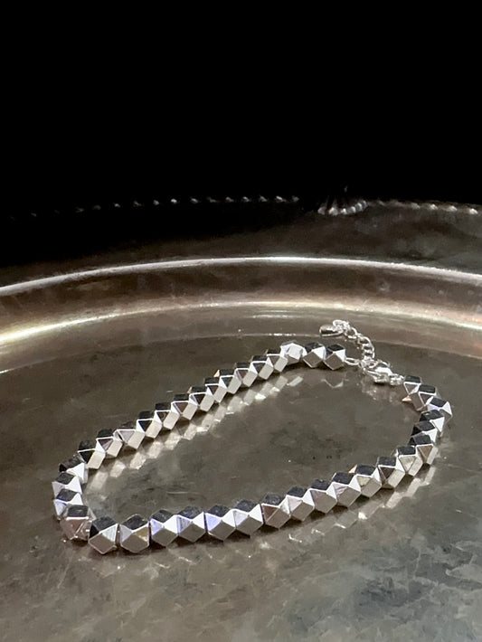 925 ICOSAHEDRON STONE BRACELET