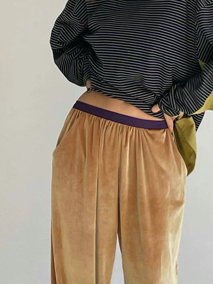 COLOUR VELVET PANTS