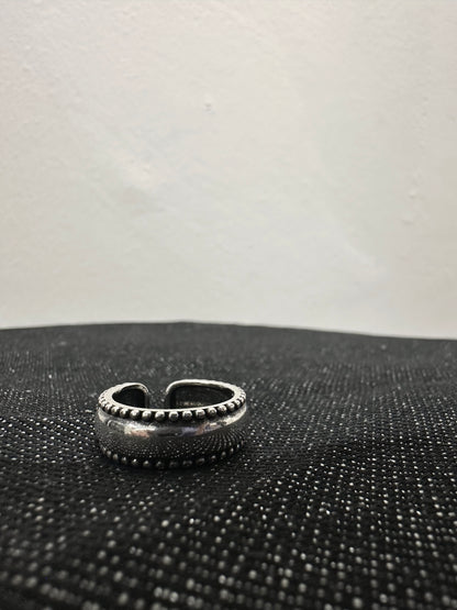 925 BEADED EDGE BULB RING