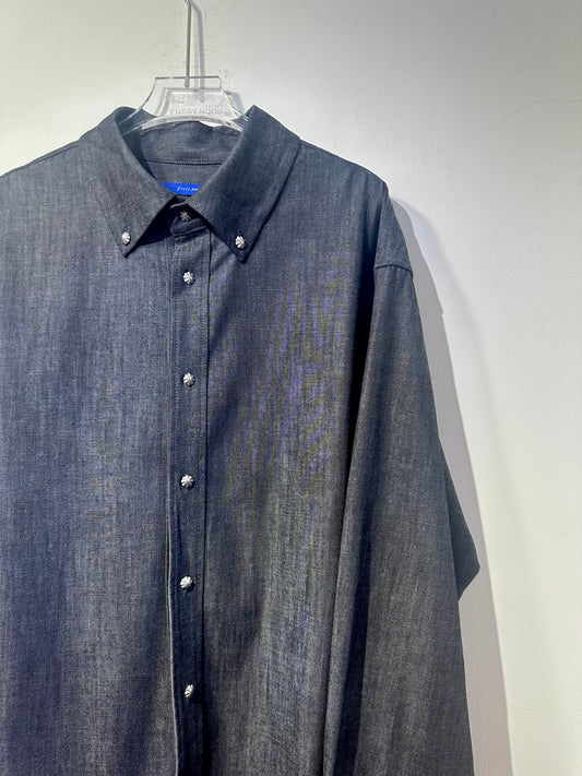 • FUSSY MADE • CRISP RAW DENIM SHIRT