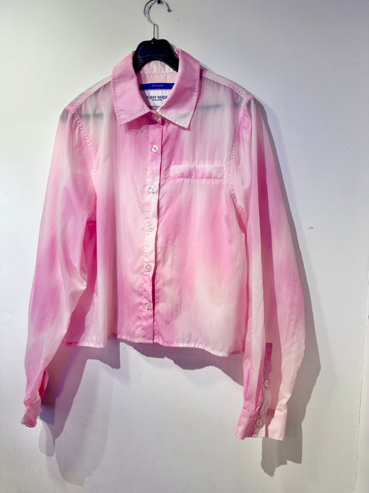 • FUSSY MADE • BUBBLEGUM WEIGHTLESS CROPPED SHIRT