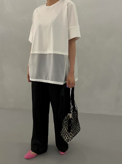 WAIST BANDED LAYERED TOP