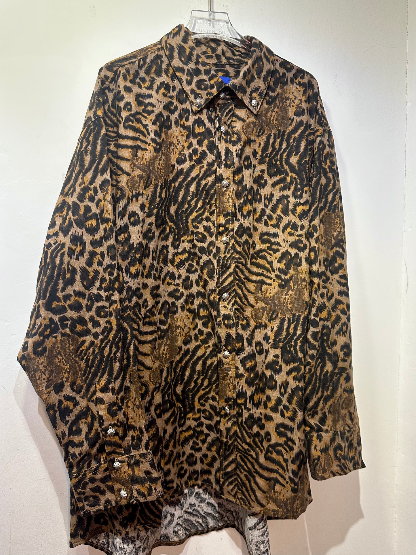 • FUSSY MADE • LINEN LEOPARD DIGITAL PRINTED SHIRT