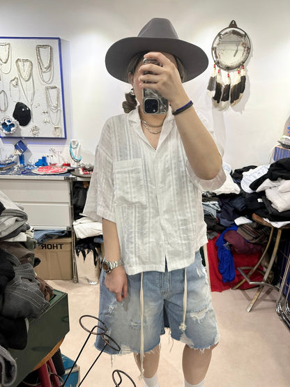 LINEN PATTERNED SHIRT