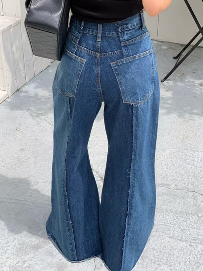 PATCHED FLARE JEANS - 2 COLOURS