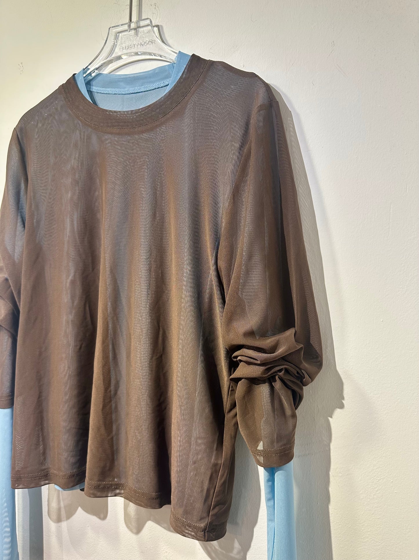 • FUSSY MADE • SHEER MESH TOP