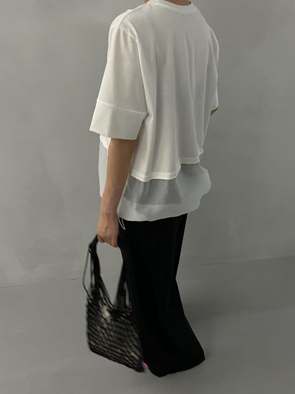 WAIST BANDED LAYERED TOP