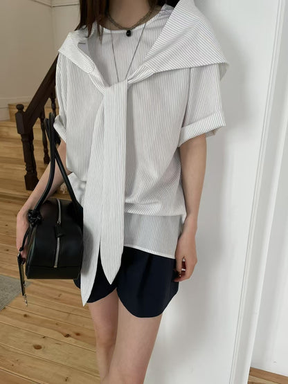 TRIANGLE SHAWL BLOUSE
