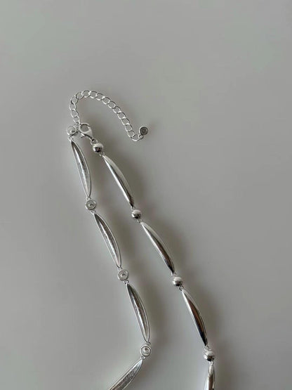 925 ALMOND MOON LINK NECKLACE