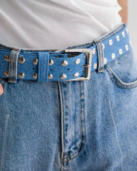 DENIM STUDS BELT