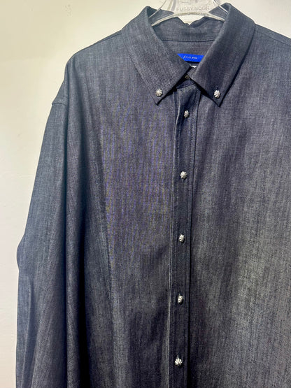 • FUSSY MADE • CRISP RAW DENIM SHIRT