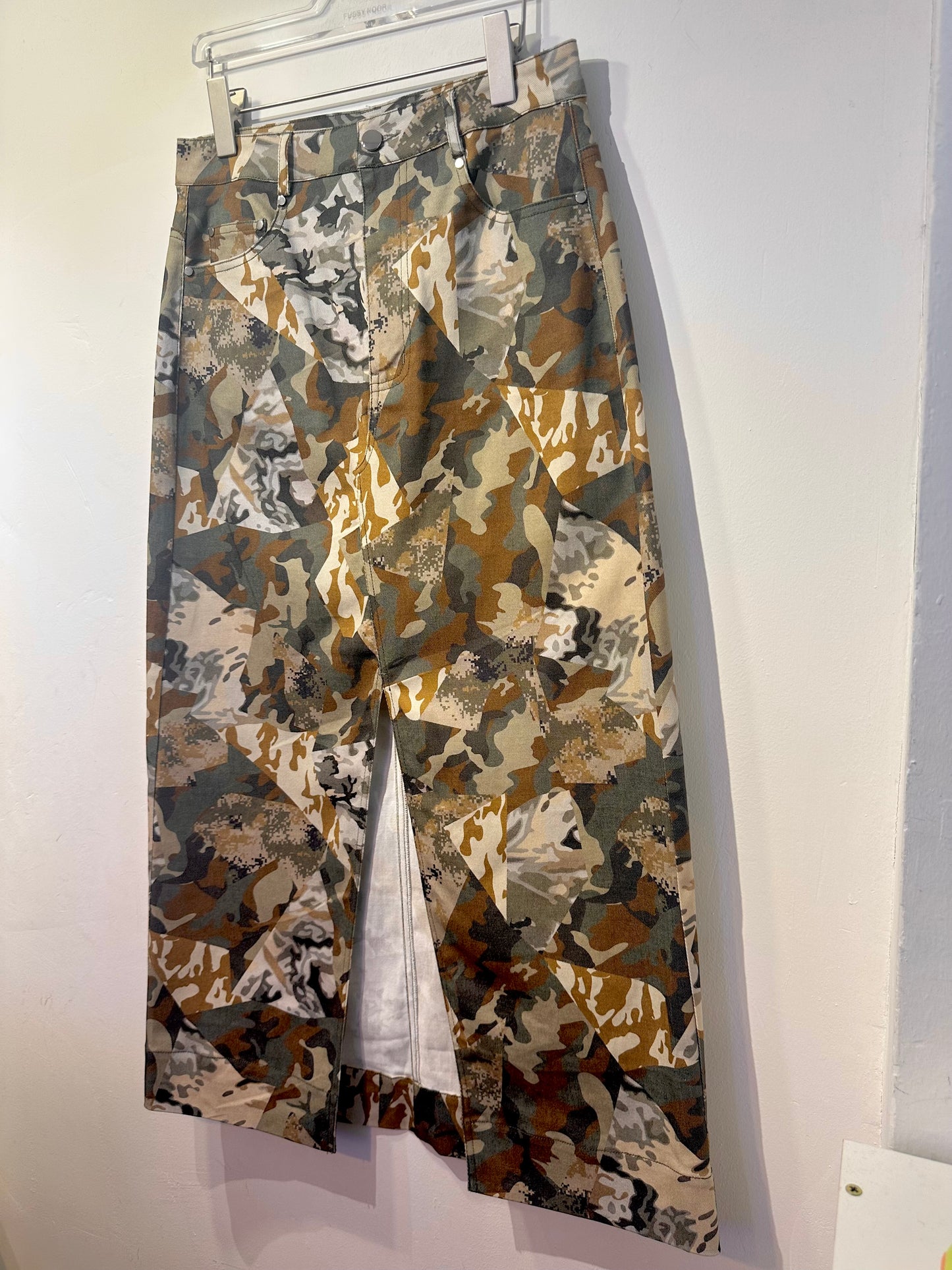• FUSSY MADE • CAMO PATCHED SKIRT