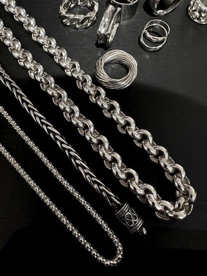 HANDMADE 925 CIRCLE LINK NECKLACE