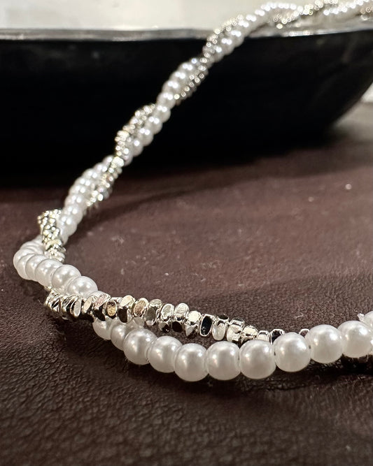 925 PEARLY TWIST BEADS NECKLACE