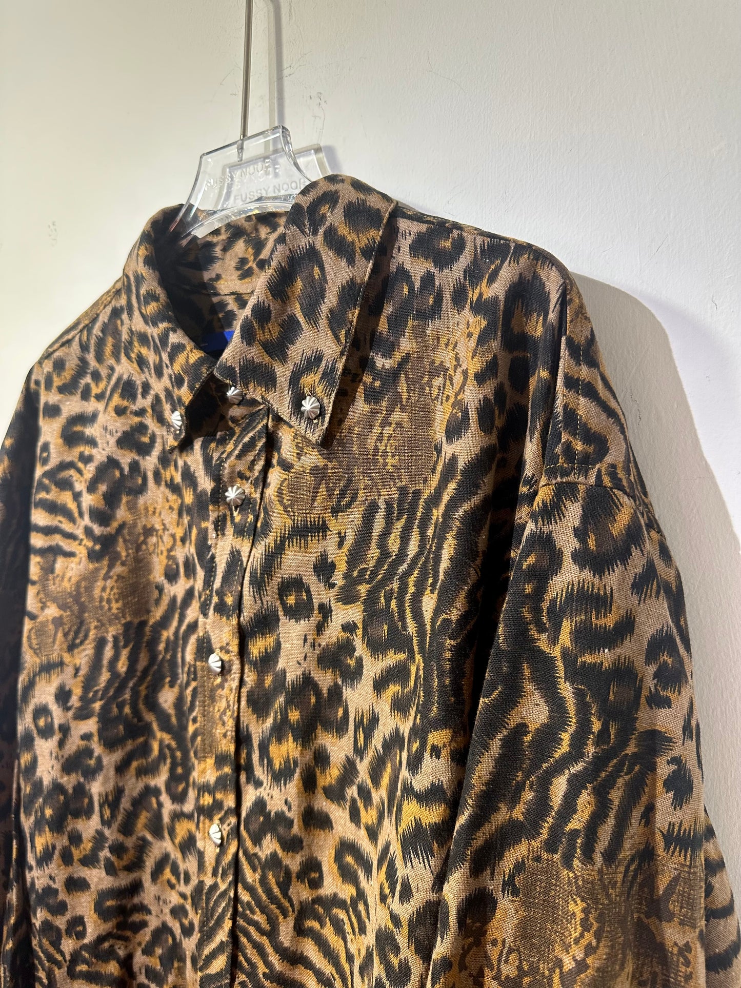 • FUSSY MADE • LINEN LEOPARD DIGITAL PRINTED SHIRT