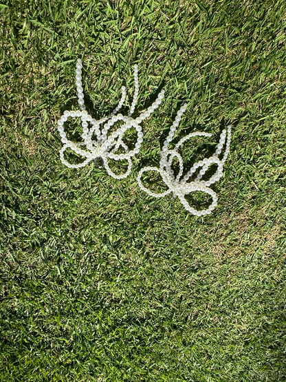 BIG PEARL RIBBON SHOES CLIPS