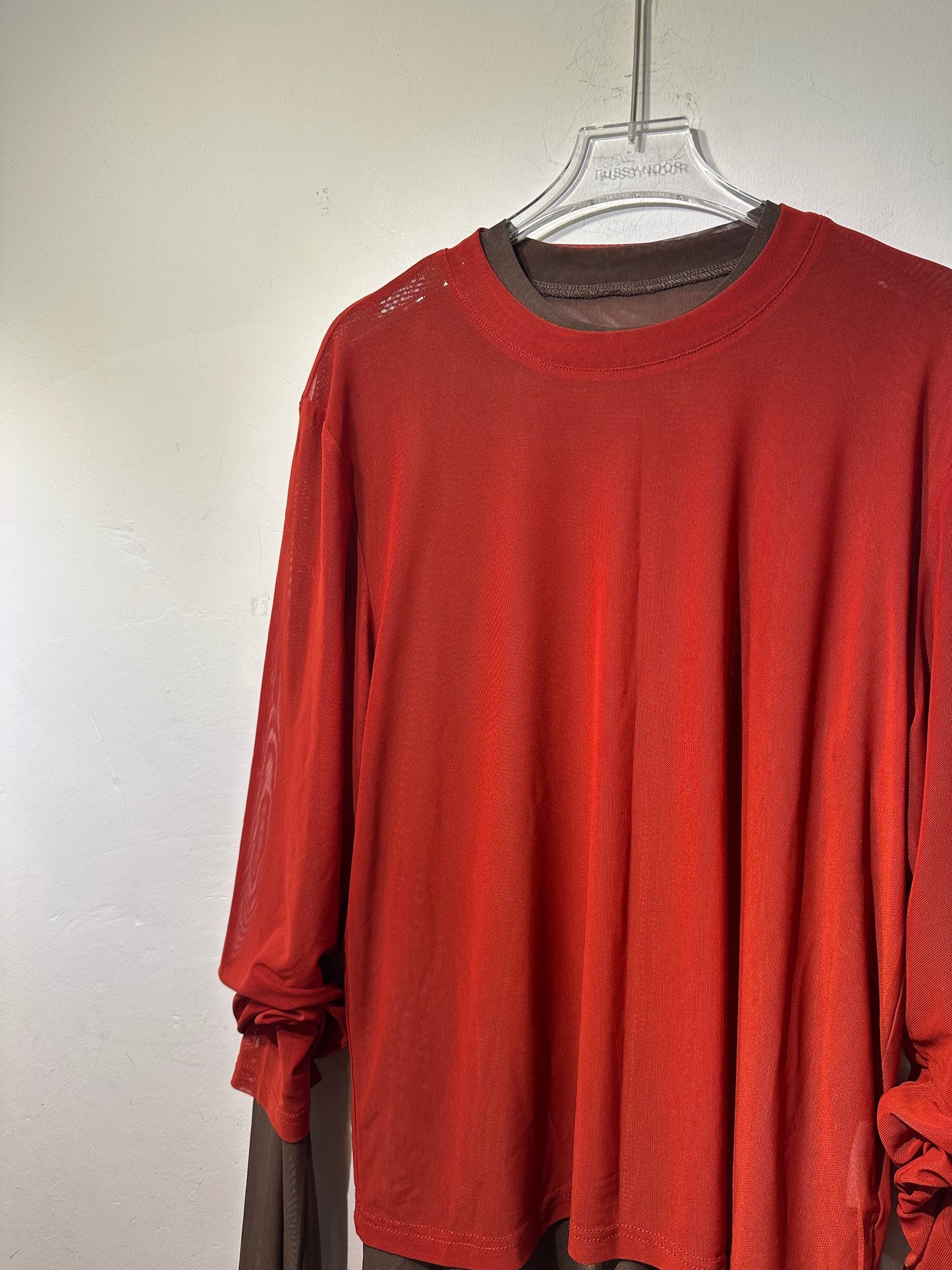 • FUSSY MADE • SHEER MESH TOP