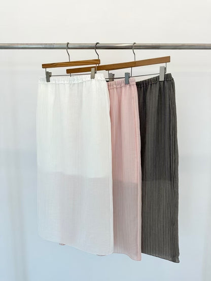 STRAIGHT GRAIN SHEER SKIRT