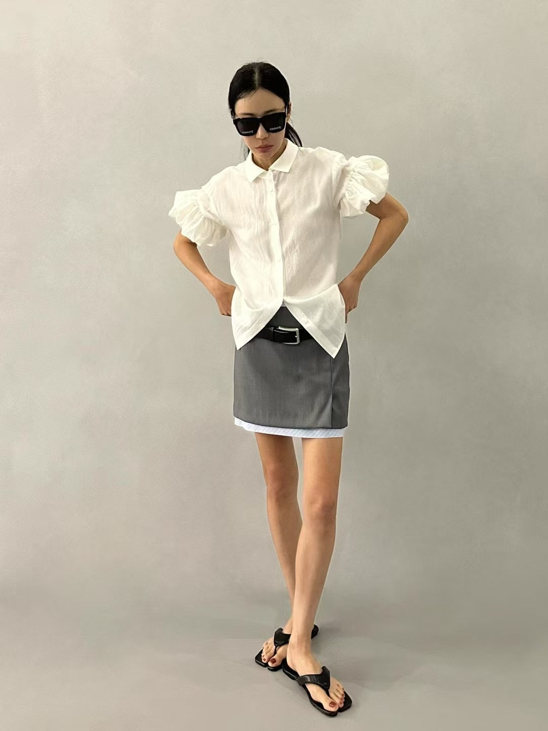 VOLUMIOUS PUFFY SLEEVES SHIRT