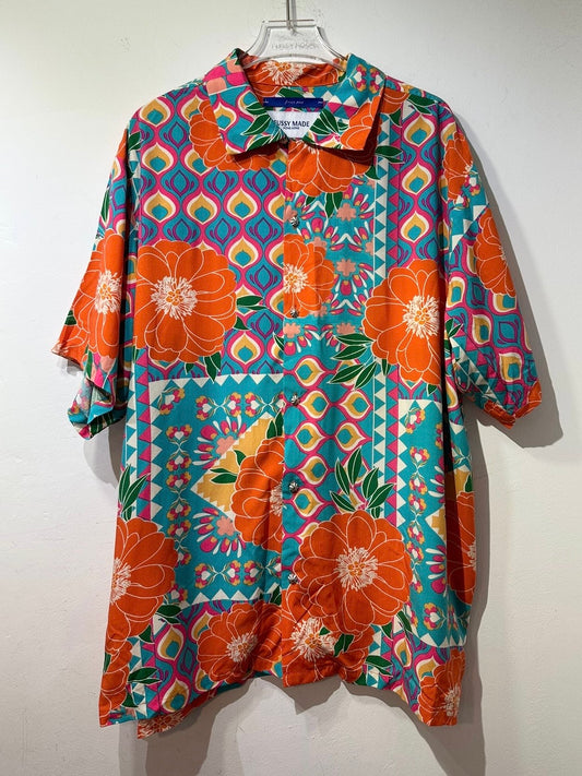 • FUSSY MADE • VIBRANT TROPICAL FLORAL SHIRT