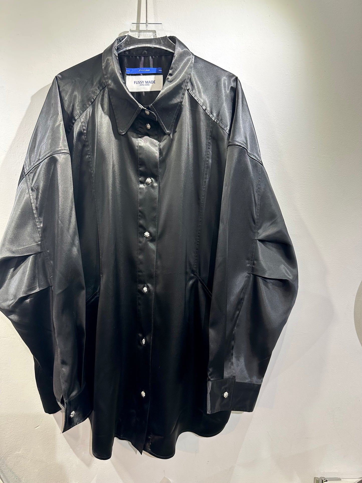• FUSSY MADE • ACETATE V POCKET SHIRT