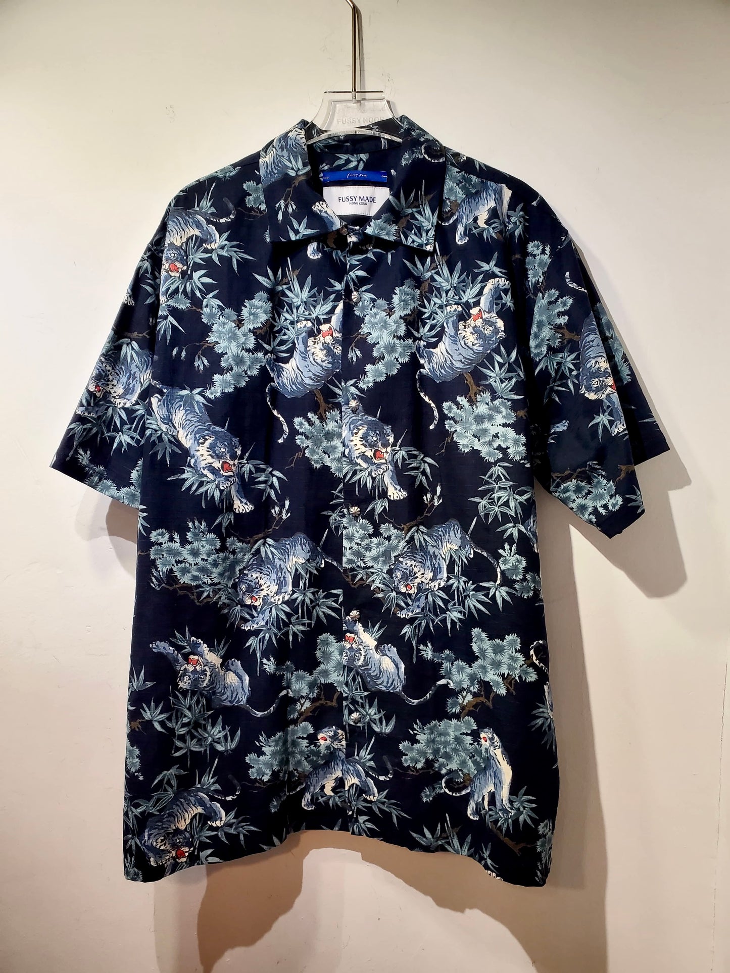• FUSSY MADE • DEEP NAVY TIGER JAPANESE SHIRT