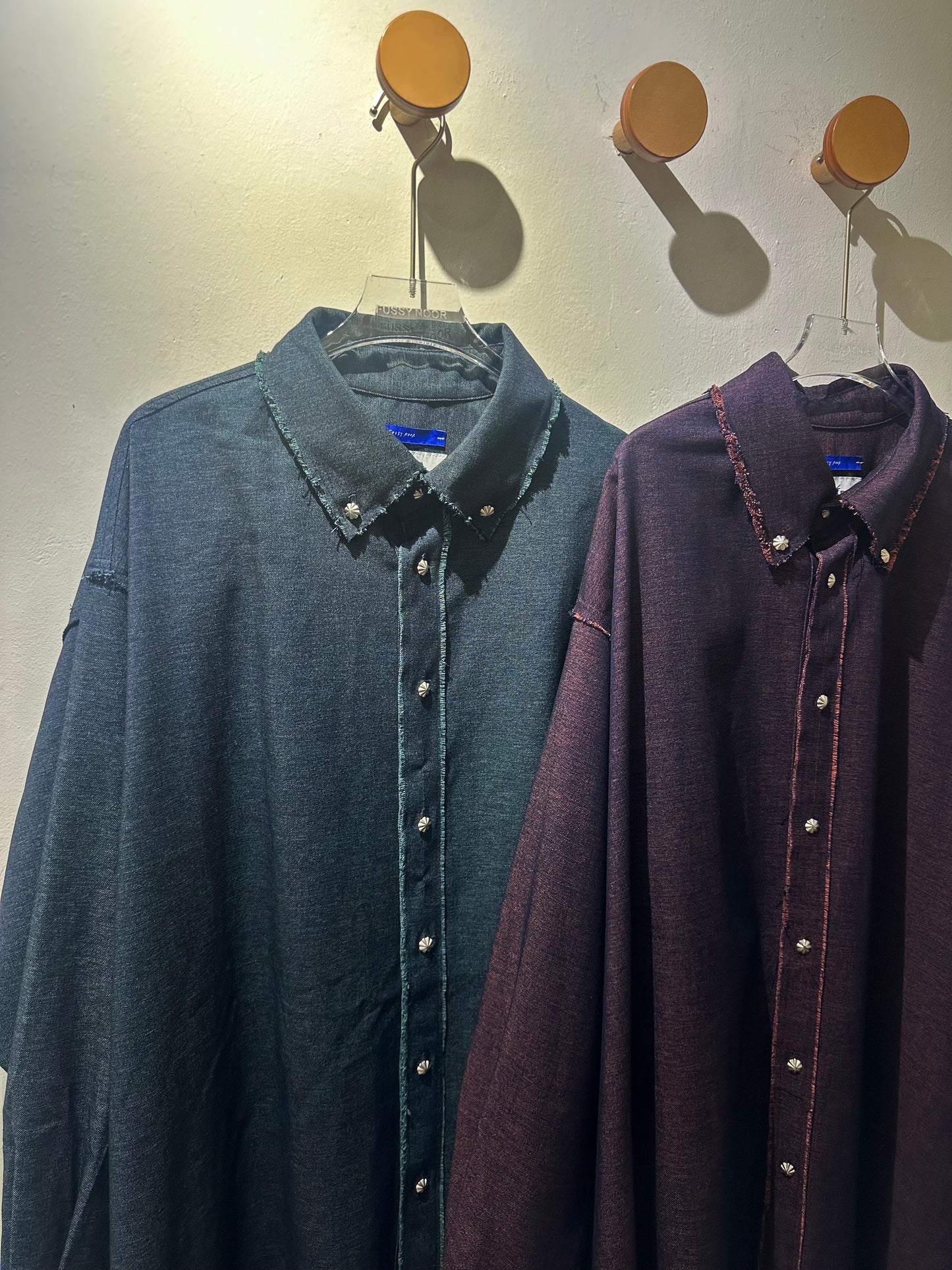 • FUSSY MADE • MARLED IMITATION DENIM SHIRT