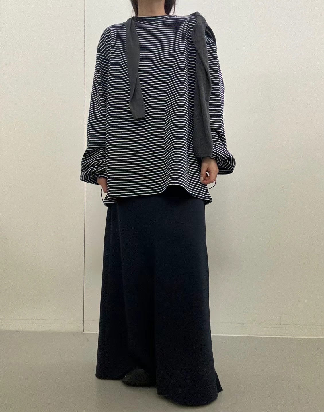 OVERSIZE STRIPE COTTON TEE