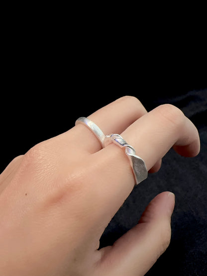 925 MATTE FINISH ROUND RING