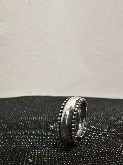 925 BEADED EDGE BULB RING