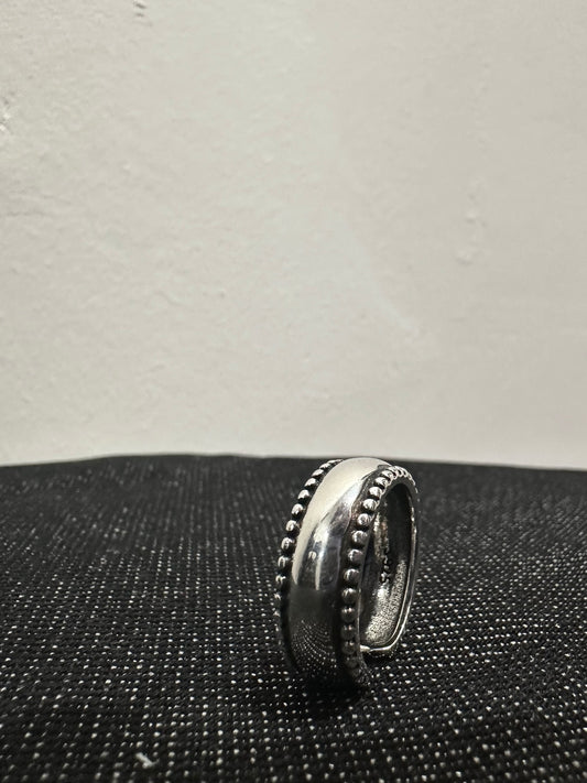 925 BEADED EDGE BULB RING