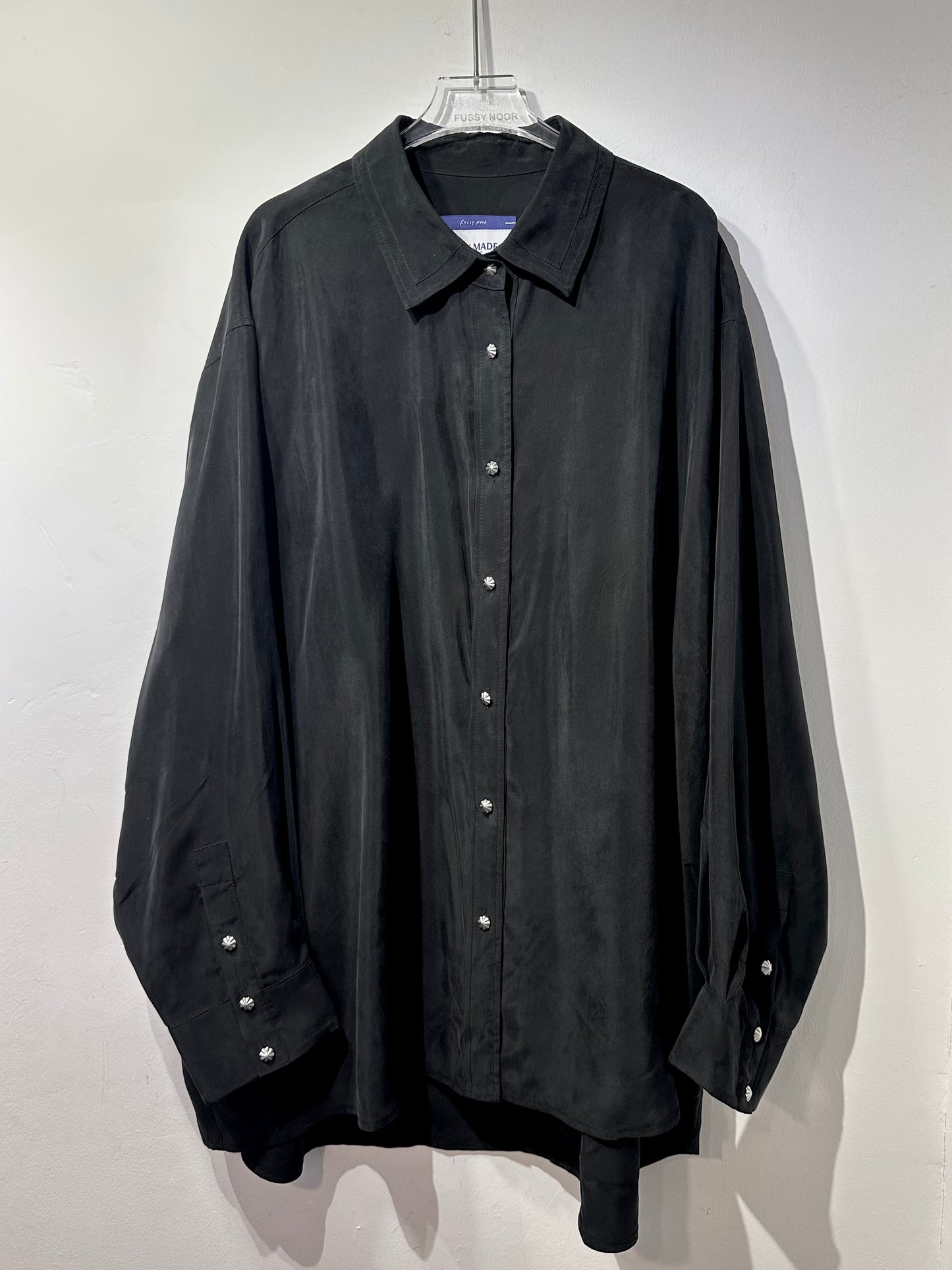• FUSSY MADE • INK BLACK CUPRO SHIRT