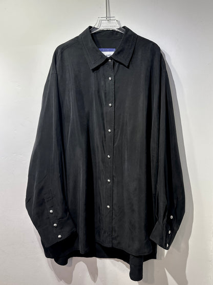 • FUSSY MADE • INK BLACK CUPRO SHIRT