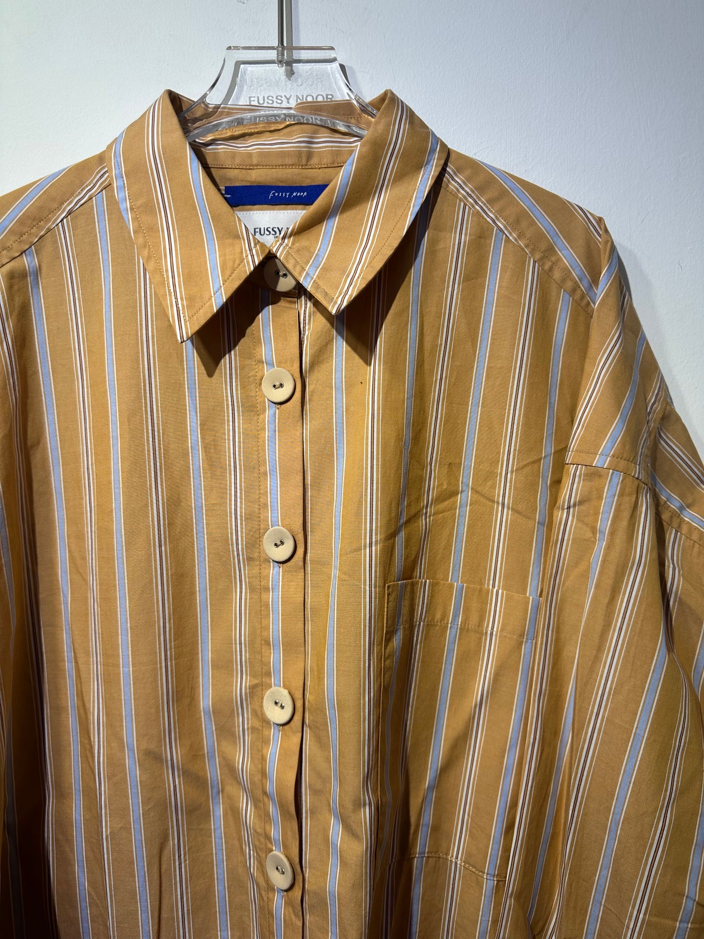 • FUSSY MADE • PALE ORANGE STRIPE SHIRT