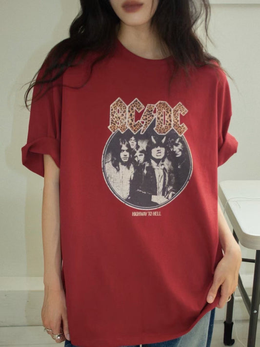 LEOPARD FONTS AC/DC TEE
