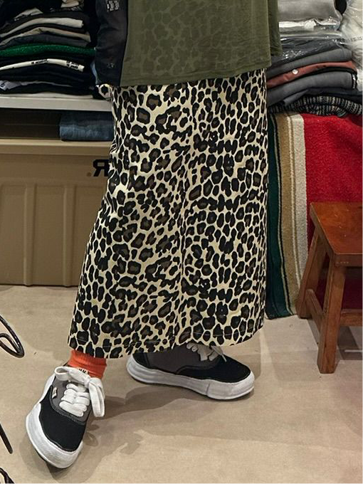 • FUSSY MADE • COTTON TWILL LEOPARD SKIRT