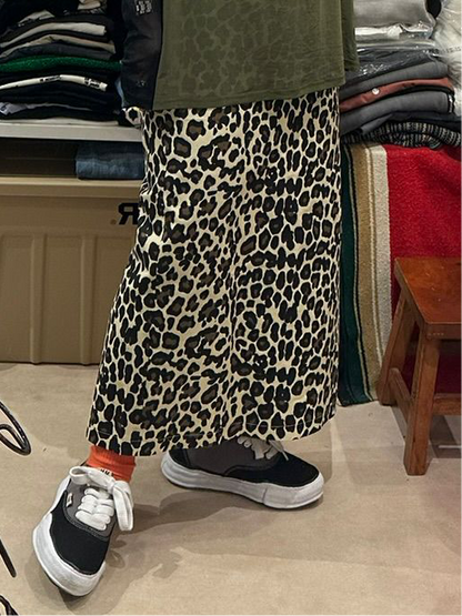 • FUSSY MADE • COTTON TWILL LEOPARD SKIRT