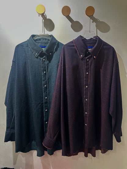 • FUSSY MADE • MARLED IMITATION DENIM SHIRT