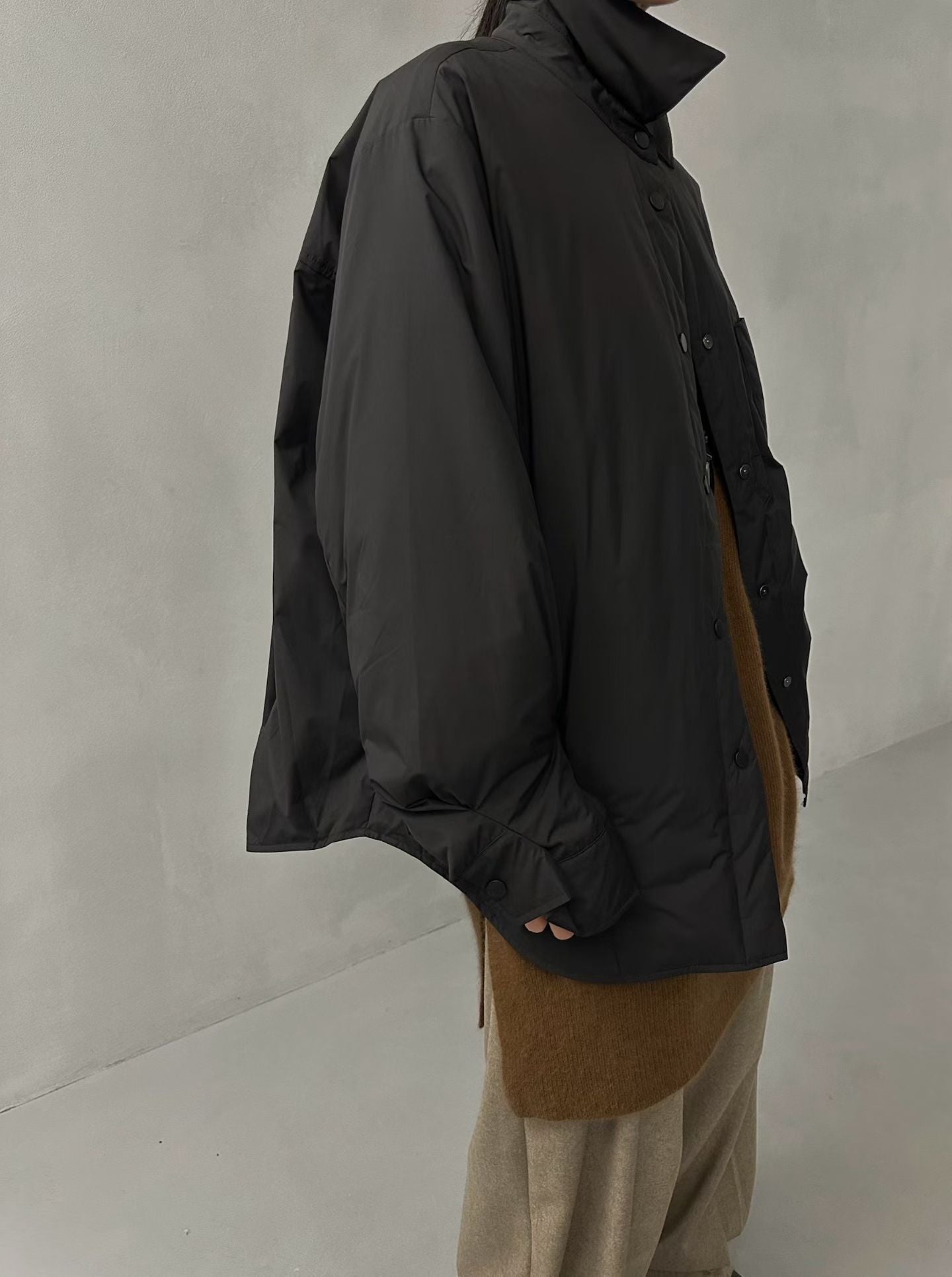 PADDED SHIRT-STYLE DOWN JACKET