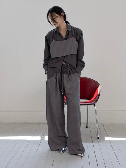 ELEGANT LOUNGE PINSTRIPES PANTS